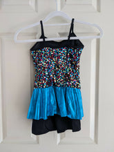 Load image into Gallery viewer, Sparkly black and blue jazz/tap costume