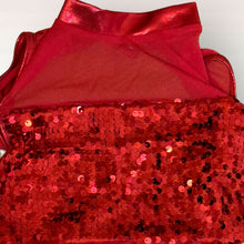 Load image into Gallery viewer, Red Sequin Jazz Dance Costume - Size LC