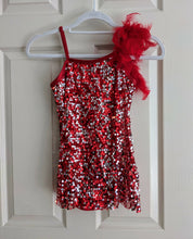 Load image into Gallery viewer, Red sequin costume