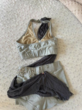 Load image into Gallery viewer, Grey studded two piece lyrical costume with attached sash
