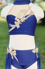 Load image into Gallery viewer, Navy/ gold lyrical ensemble