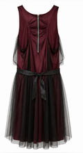 Load image into Gallery viewer, Balera D7305 Burgundy & Black Mesh Racerback Dance Dress