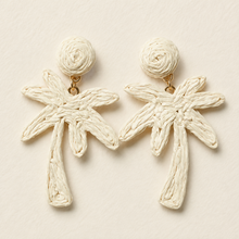 Load image into Gallery viewer, Palm Springs Sassy Handmade Raffia Earrings