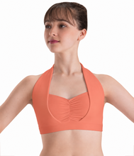 Load image into Gallery viewer, 3078 Pinch Front Overlay Halter Bra Top