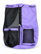 Load image into Gallery viewer, Lavender Ventilated Dance, Swim & Gym Drawstring Backpack