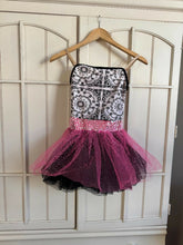 Load image into Gallery viewer, Black & White Hip Hop costume with hot pink tulle skirt & matching jacket
