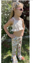 Load image into Gallery viewer, Flower Power & Fabulous Flounces – Girls’ Two-Piece Floral Pant Set