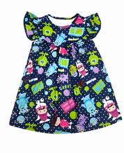 Load image into Gallery viewer, Monster Mischief & Present Parade Twirl Dresses