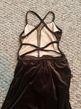 Load image into Gallery viewer, Brown Crushed Velvet Dress with Custom Rhinestones (PUMPERS)