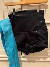 Load image into Gallery viewer, Black, Teal & Gold 2 piece Jazz Costume