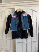 Load image into Gallery viewer, Black & White Hip Hop costume with hot pink tulle skirt & matching jacket