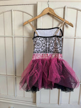 Load image into Gallery viewer, Black & White Hip Hop costume with hot pink tulle skirt & matching jacket