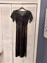 Load image into Gallery viewer, Dusty Green PUMPERS One-Piece Velvet Dress