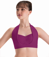 Load image into Gallery viewer, 3078 Pinch Front Overlay Halter Bra Top