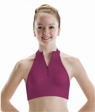 Load image into Gallery viewer, 3045 - Zip Front Halter 3 Strap Back Bra