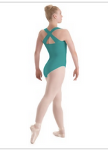 Load image into Gallery viewer, 2719 LONG TORSO Pinch Front Cross Back Banded Leotard