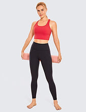 Load image into Gallery viewer, CRZ YOGA Strappy Longline Sports Bras for Women - Wirefree Padded Criss Cross Yoga Bras Cropped Tank Tops