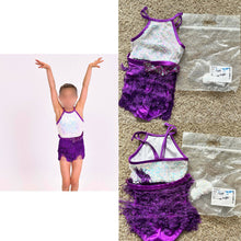 Load image into Gallery viewer, purple and white tap/jazz costume