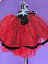 Load image into Gallery viewer, Weissman Red and Black 2 in1 Tutu and Fringe Skirt