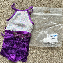 Load image into Gallery viewer, purple and white tap/jazz costume