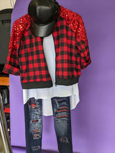 Load image into Gallery viewer, Weissman Red Plaid Jacket with Shirt and Jeggings