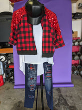 Load image into Gallery viewer, Weissman Red Plaid Jacket with Shirt and Jeggings