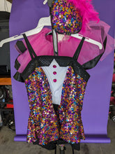 Load image into Gallery viewer, Curtain Call Black and Pink 2 in1 Biketard and Tutu