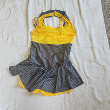 Load image into Gallery viewer, yellow and gray striped tap costume
