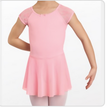 Load image into Gallery viewer, D12103 Floral Cap Sleeve Boat Neck Leotard Dress
