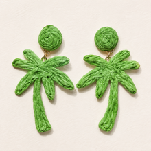 Load image into Gallery viewer, Palm Springs Sassy Handmade Raffia Earrings
