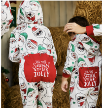 Load image into Gallery viewer, ’Tis the Season to Be Jolly Santa Onesie
