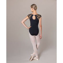 Load image into Gallery viewer, AL118 Allison Lace Blk Leotard
