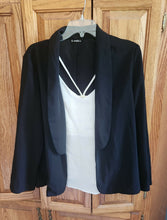 Load image into Gallery viewer, black suit with white top
