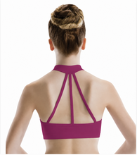 Load image into Gallery viewer, 3045 - Zip Front Halter 3 Strap Back Bra
