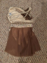 Load image into Gallery viewer, Glamour Tan and White Two-Piece Costume
