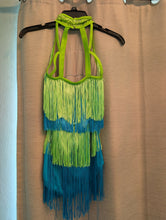 Load image into Gallery viewer, Green and blue flappper like dress
