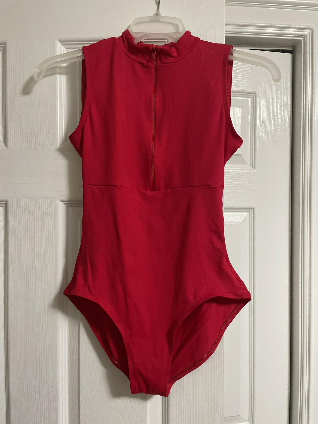 Baltogs Adult Medium Red Front-zip Leotard