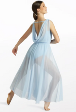 Load image into Gallery viewer, Weissman/Balera D10454 - Double Cowl Mesh Maxi Dress - SA - burgundy - never worn
