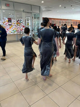 Load image into Gallery viewer, Dusty Green PUMPERS One-Piece Velvet Dress
