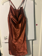 Load image into Gallery viewer, Burnt orange short contemporary dress
