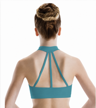 Load image into Gallery viewer, 3045 - Zip Front Halter 3 Strap Back Bra
