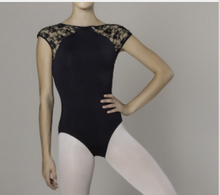 Load image into Gallery viewer, AL118 Allison Lace Blk Leotard
