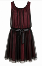 Load image into Gallery viewer, Balera D7305 Burgundy &amp; Black Mesh Racerback Dance Dress
