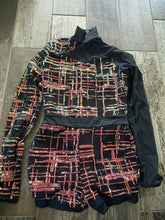 Load image into Gallery viewer, WEISSMAN SHOWTIME Applause Black Rainbow Sequin Biketard
