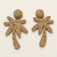 Load image into Gallery viewer, Palm Springs Sassy Handmade Raffia Earrings
