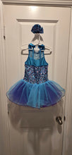 Load image into Gallery viewer, Curtain Call Sparkling Aqua Sequin Tutu Dance Costume for Kids
