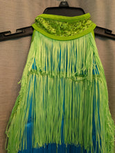 Load image into Gallery viewer, Green and blue flappper like dress
