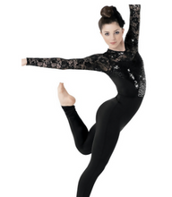 Load image into Gallery viewer, Balera "Sequin Lace Glam" Style #SQ10127 Long Sleeve Dance Unitard
