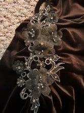 Load image into Gallery viewer, Brown Crushed Velvet Dress with Custom Rhinestones (PUMPERS)
