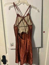Load image into Gallery viewer, Burnt orange short contemporary dress
